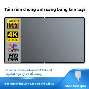 Màn Hình Chiếu Chống Ánh Sáng Bằng Kim Loại Salange 16:9 Vải Phản Quang Di Động Cho Máy Chiếu YG300 XGIMI H3 HALO Mogo Xiaomi DLP