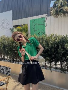 Váy Ngắn Chữ a Xếp Ly AA Limited Unbeatable Version Kings Explosion Style Váy Ngắn Chữ a Màu Trơn Cạp Cao Bằng Vải Polyester