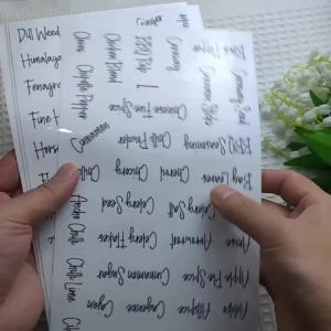 138pcs Waterproof Transparent Spice Jar LabelsSeasoning Bottle Stickers Food-Grade Paper Tags for Kitchen Organization Storage