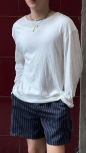 Quần short kẻ sọc nam nữ form rộng Xanh than SUN A9 thiết kế basic dễ phối đồ phong cách hàn quốc