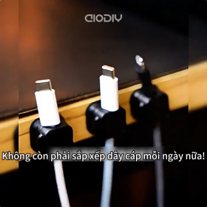 Bộ Kẹp Dây Sạc Từ Tính AIODIY - Tự Dính Cố Định Chống Rối & Sắp Xếp Gọn Gàng Mọi Dây Cáp