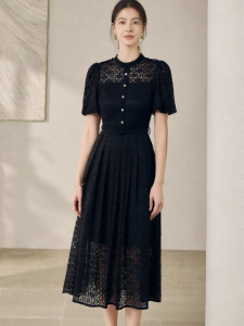 Roey s house | Lace-up Waist-cinched Midi Dress 11845