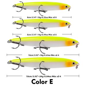 Proberos 1 Chiếc Bút Chì Dụ Minnow 10-24G Trọng Lượng Chìm Wobblers Mồi Nhân Tạo Dụ Cho Đại Dương Sông Hồ Bãi Biển Câu Cá