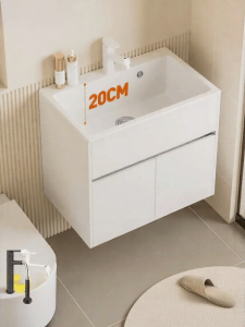 LANGXIANG | Deep Bathroom Cabinet with Sink 20cm