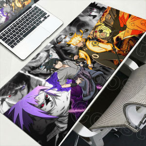 Bandai | Uzumaki Naruto And Uchiha Sasuke Anime Mouse Pad Large Computer Gamer Lock Edge Thicken Keyboard XXL Laptop Office Long Desk Mat