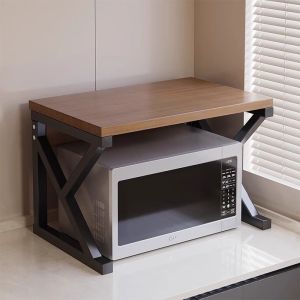 Multifunctional Countertop Microwave Oven Rack Dual-layer Storage Shelf