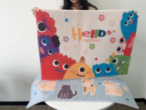 พรมห้องน้ำ pvc Bath mat แผ่นรองท่อระบายน้ำ กันความชื้น กันลื่น พรมเช็ดเท้า พรมเช็ดเท้าในห้องน้ำ 50*70ซม