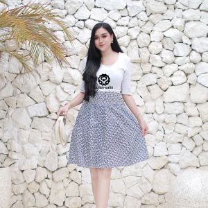 ROK BATIK MAYUNG PENDEK WANITA PUTIH TERBARU