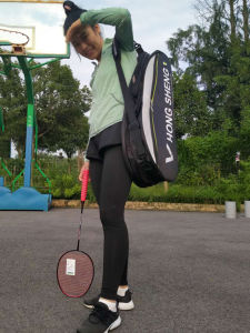 กระเป๋าแบดมินตันแบบพกพาความจุขนาดใหญ่ Snow Lotus Professional Tennis Racket Bag กระเป๋าแบดมินตันแบบสะพายไหล่คู่สำหรับผู้เล่นกีฬา