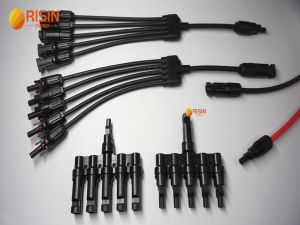 5Y 5T Solar MC4 Photovoltaic Panel Adaptor Cable Connector Five Way Plug Parallel Connection of Battery Plate Assembly