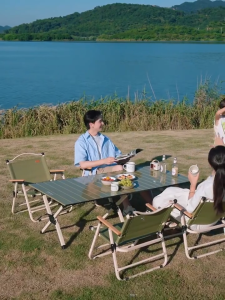 150cm Camping Table Set with Folding Chairs Portable Outdoor Picnic Table【COD】