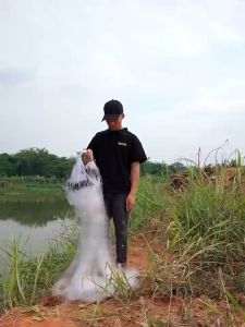 1.5 Meter High 3-Layer Fishing Net Plastic Float Weight Increase Iron Lead Ready To Used Fishing Net