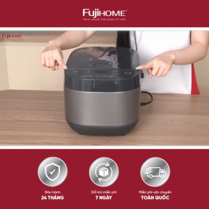 Nồi cơm điện tử 1.8 Lít Fujihome RC18G lòng nồi 5 lớp giữ nhiệt 12 chế độ cài đặt giữ ấm kiểm soát nhiệt kép an toàn