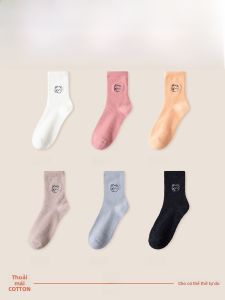 JINGCHI | Tất ấm mùa đông bằng lông sika dày cho nữ Tất ấm trong nhà Tất đi bộ trên sàn Tất dài đến bắp chân Tất mùa thu đông