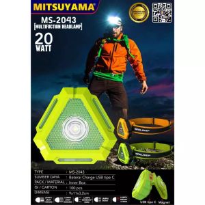 Senter Kepala 20Watt / Headlamp Waterproof 20Watt Ms-2043 Super Terang