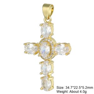 Juya New Design 18K Real Gold Plated Smile Face Greek Evil Eye Cross Saint Mary Bear Tiger Charms For DIY Pendant Jewelry Making