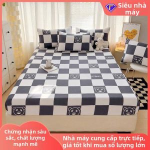 Drap Giường Bọc Cotton Chống Trượt Có Thể Giặt