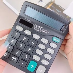 Energy-saving 12-digit  Business Scientific Calculator Office Financial Special Student Exams Solar and Battery Dual-use Calculator