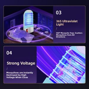 MONLEYTA | Automatic Electric Mosquito Killer Lamp Indoor Home Use Plug-In Fly Swatter Silent Mosquito Control Manleyta H0702103632