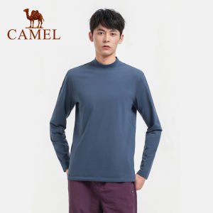 Cameljeans Outdoor Fleece Bottoming Shirt Mens Autumn and Winter Long-sleeved Windproof Warm Anti-static Top