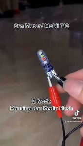 (2PCS) Sen Motor Mobil T10 RGB 2 Mode Universal Semua Motor