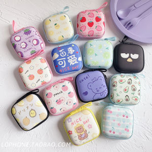 Dễ Thương Hoạt Hình Tai Nghe Bluetooth Không Dây Hộp Lưu Trữ Cáp Dữ Liệu Hộp Đựng Ví Mini Túi Lưu Trữ Phụ Kiện Kỹ Thuật Số