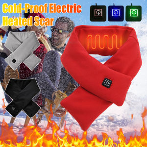 Electric Heated Scarf USB Charging Electric Neck Warmer Cold-Proof Thermal Neck Wrap Warmer Thermal Scarf Outdoor Hiking Scarves
