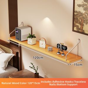 evesigar | Wall-mounted Hanging Shelf Bedside No-drill Design