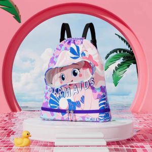 Childrens Swimming Bag Kids Waterproof Storage Shoulder Packs Hand Luggage Backpack Wet Dry Separation Bag Large Capacity Pouch