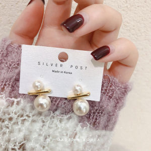 Elegant 925 Sterling Silver Needle White Simple Personality Fancy Pearl Earrings Korean Fashion Trends Stud Earrings for Women