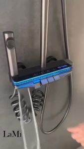 Sen Cây Tắm Đứng Phím Đàn LaMi Lõi Đồng Thau Mạ TiTan Hiển Thị Nhiệt Độ Thiết Kế Độc Đáo Led Viền ST107X