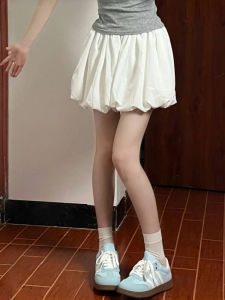 Váy Chữ a Cạp Cao Xếp Nếp Phong Cách Hàn Quốc Mùa Hè Cho Nữ Váy Ngắn Chữ a Cỡ Nhỏ Váy Ngắn Xếp Nếp Hình Đám Mây