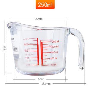 High Temperature Resistant Glass Measuring Cup with Scales