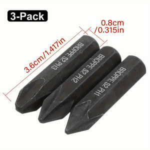 8mm Shank Impact Screwdriver Bit Set 36/80mm Strong Magnetic Hex Phillips Slotted Head Hexagon Shank S2 Alloy Steel