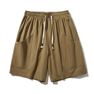 Quần Short Công Sở Cạp Cao Cho Nam Mùa Hè Mỏng Thường Ngày Quần Short Công Sở Nam Túi Lớn Phong Cách Mỹ Thời Trang Quần Dài Năm Phần