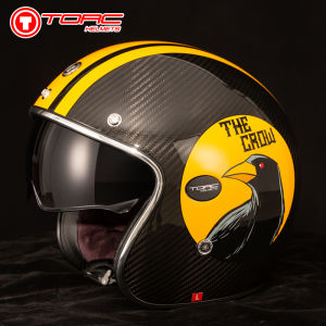 TORC | Carbon Fiber Vintage Motorcycle Helmet 4XL
