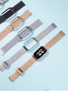 Coonba【Best⭐】Redmi Band3 / Xiaomi Band 9 Active Metal Milanese Strap Stainless Steel Magnetic Strap Metal Magnetic Loop Wristband Accessory Mi Band All-in-one Replacement Strap