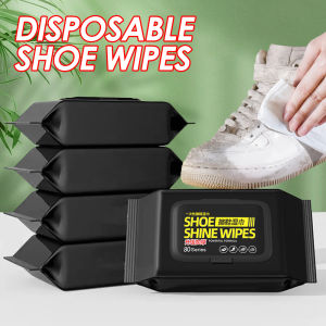 80Pcs Disposable Shoe Wipes White Shoes Sneakers Shine Wipes Decontamination Maintenance Fast Cleaning Shoe Wipes