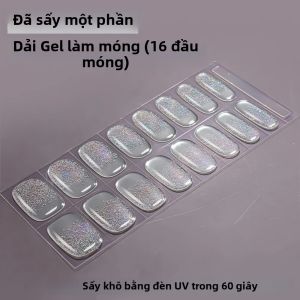 16 Miếng Dán Móng Tay Gel UV Bán Khô Dán Toàn Bộ Móng Có Keo Dính Dán Móng Chắc Chắn Dùng Trang Trí Móng Làm Đẹp Móng Nhanh Chóng