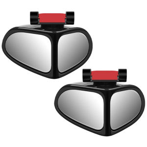 2PCS Car Rearview Mirrors Blind Spot Mirror 360° Adjustable Rotatable Convex Wide-angle Clear Rearview Safety Mirror Accessories