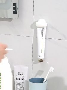 Jepitan pasta gigi Lotion Krim Gantungan holder klip odol gantung dinding - Putih