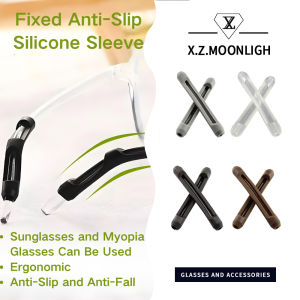 【X.Z.MOONLIGH】1-10 Pairs Fixed Glasses Non-slip Ear Hooks Silicone Rubber Sleeve Temple Tip Holder Eyeglasses Grip Ear Hook Eyewear Accessories