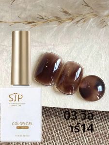 ชุดยาทาเล็บเจลยูวีสีอำพัน 1/6 ชิ้นสำหรับฤดูใบไม้ร่วง/ฤดูหนาว เหมาะสำหรับช่างทำเล็บ