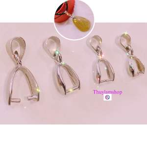 Kẹp inox kẹp mặt đá làm mặt dây chuyền bền đẹp không đen gỉ