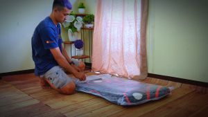 Kasur Lantai Lipat Motif Bunga Ukuran 200x150cm