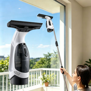 Máy Lau Kính Điện Đa Năng - Máy Chà Kính Cầm Tay Sạc Lại Được Dùng Cho Cửa Và Cửa Sổ Kèm Cây Lau Kính PVA Máy Cầm Tay