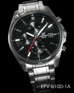CASIO EDIFICE EFV-610D Standard Chronograph Mens Analog Watch Stainless Steel Band