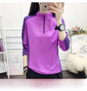 K-style Quick-Drying New Arrival Womens Long-Sleeved Outdoor Sweatshirts Silm Breathable Mountaineering Running Quick-Dry Clothes Plus Size Summer