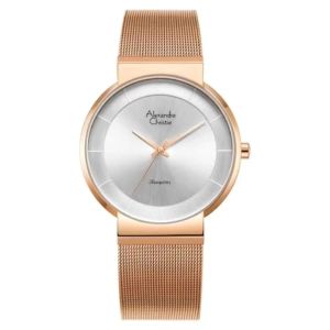 Jam Tangan Wanita Alexandre Christie 8523 Tali Pasir Tanggal Aktif Analog Original