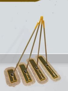 Large Size Flat Mop Head Replacement for Big Sweeping Areas Straight Rod Cotton Thread Mop Pads Commercial Cleaning Tools